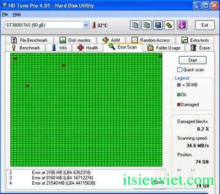 Những lỗi thường gặp ở máy tính lỗi bad ổ cứng
