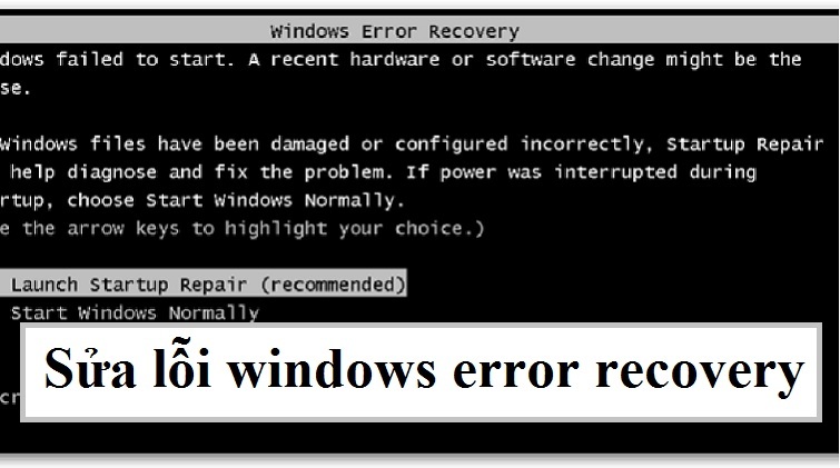 sửa lỗi máy tính error recovery