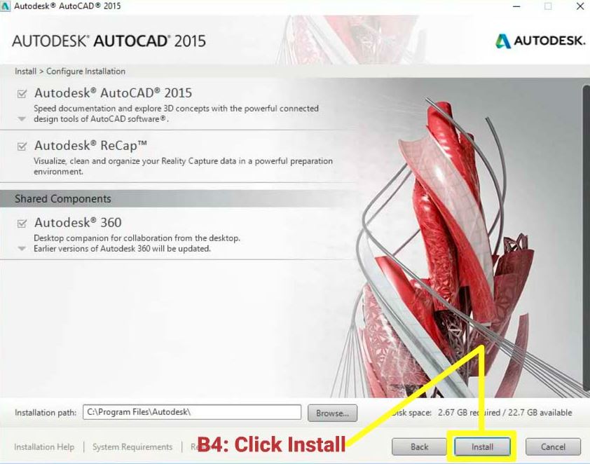 hướng dẫn cài  autocad 2015 full crack đơn giản nhất