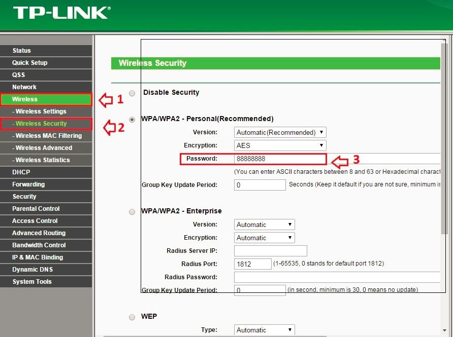 Cách đổi mật khẩu wifi TP Link Cách đổi mật khẩu wifi TP Link