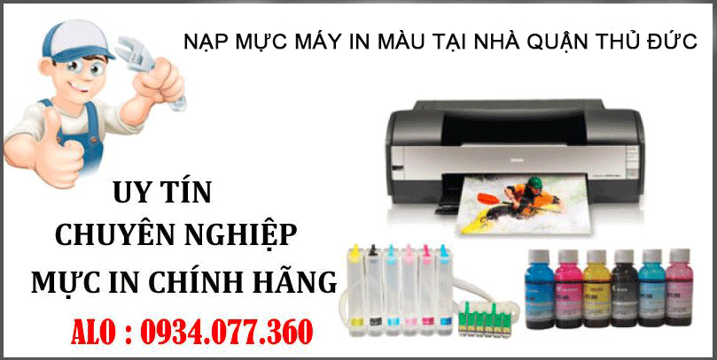 Nạp mực máy in tại nhà quận Thủ Đức, nạp mực uy tín, giá rẻ, có mặt 20 phút