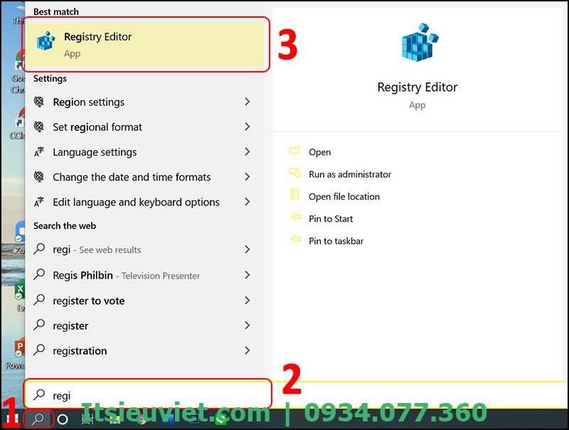 Tìm và mở Registry Editor khi cổng usb bàn phím bị khoá Tìm và mở Registry Editor khi cổng usb bàn phím bị khoá