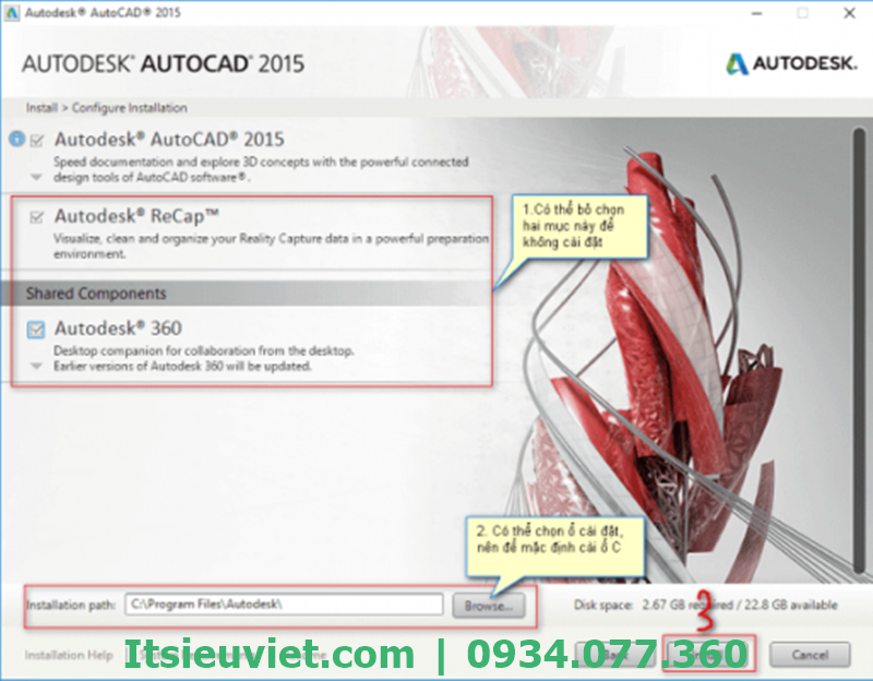 Hướng dẫn cụ thể bước 6 trong quá trình cài đặt Autocad 2015 Hướng dẫn cụ thể bước 6 trong quá trình cài đặt Autocad 2015