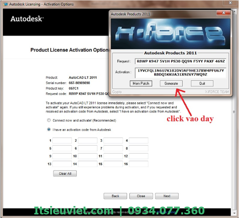 các bước crack Autocad 2011