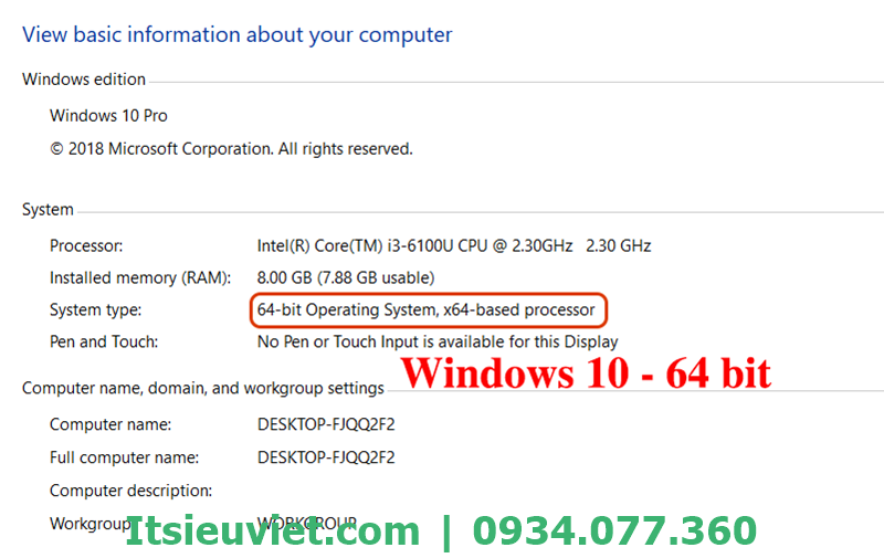 Cách xác định win của mình đang sử dụng thuộc là 32 bit hay 64 bit