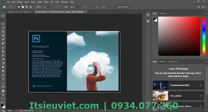 Giao diện của phần mềm Photoshop CC 2019 Full Crack Giao diện của phần mềm Photoshop CC 2019 Full Crack