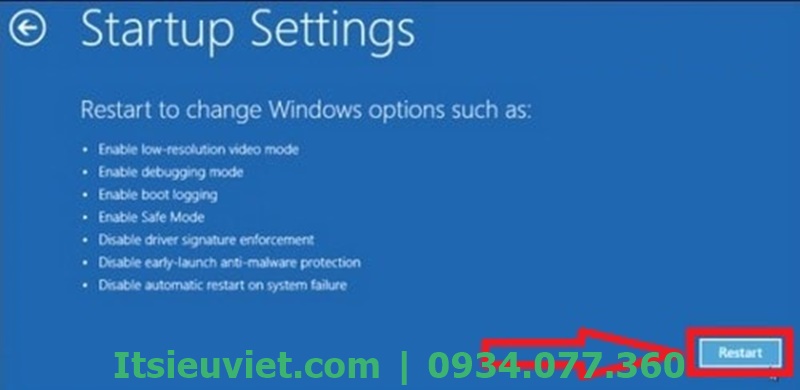 chọn chế độ start up
