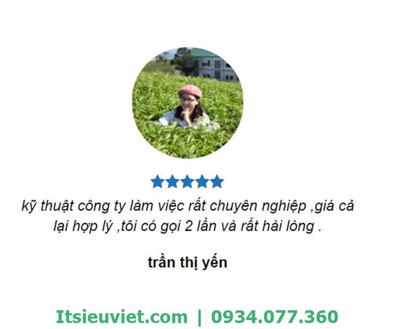 Chị Yến hài lòng về dịch vụ sửa máy lạnh tại nhà Gò Vấp của IT Siêu Việt