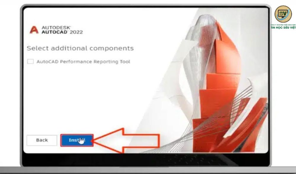 Tiến hành chọn install autocad 2022.
